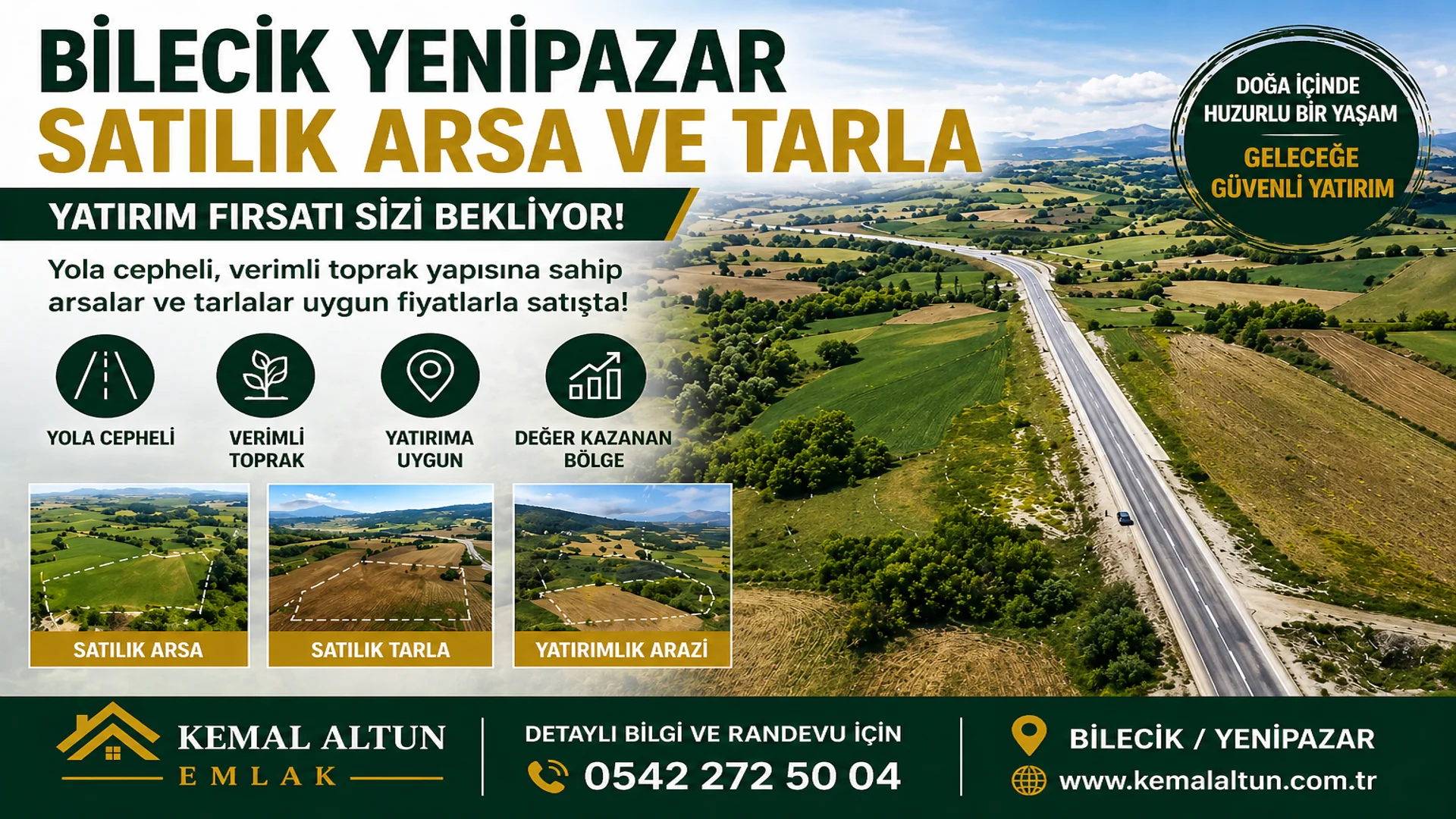 Bilecik Yenipazar Satilik Arsa ve Tarla Kemal Altun 4 Bilecik Yenipazar